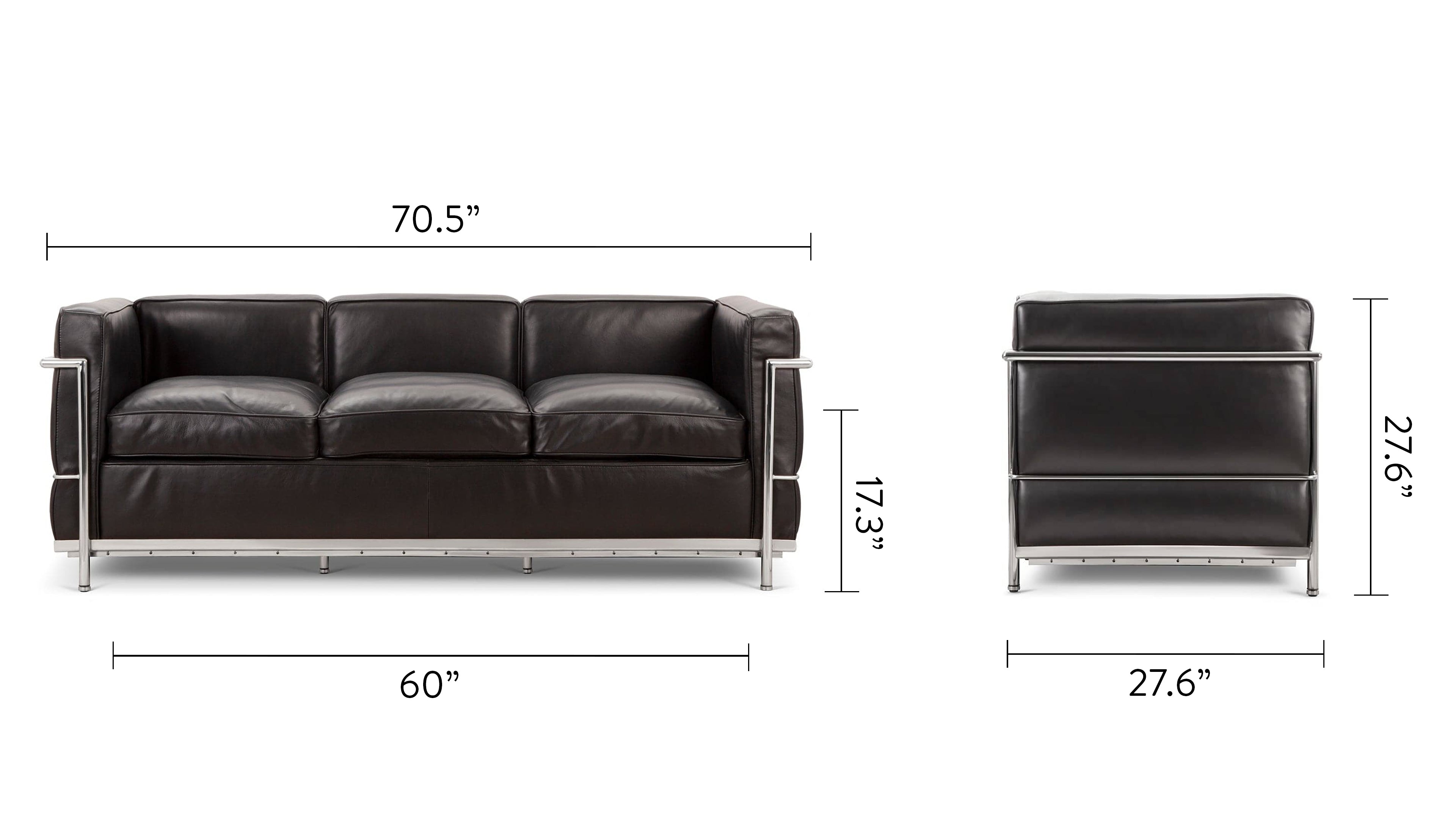 Corbusier Petit Modele Three Seater Sofa