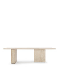 Enzo - Enzo Dining Table, Travertine, 98in | FINAL SALE
