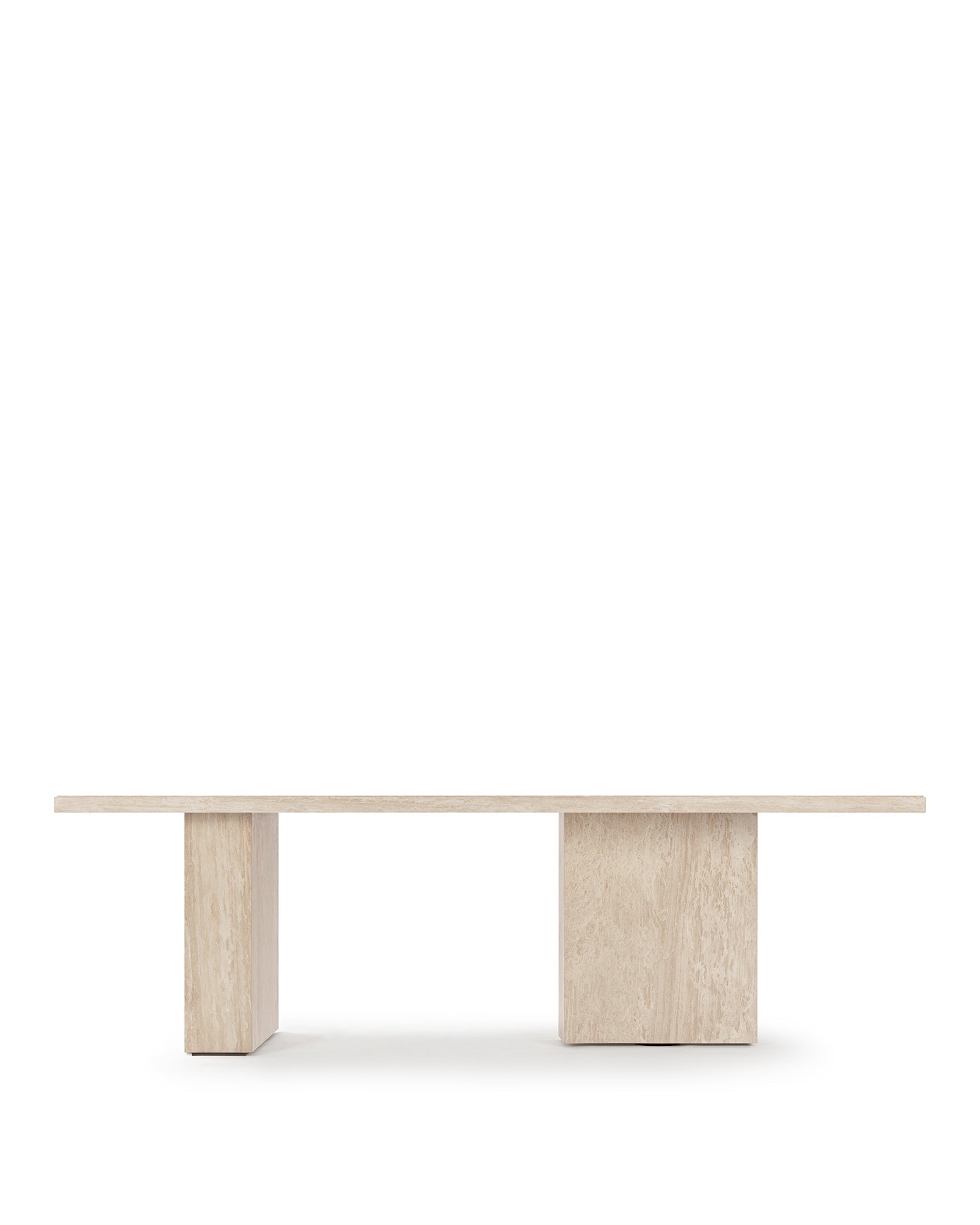 Enzo - Enzo Dining Table, Travertine, 98in | FINAL SALE