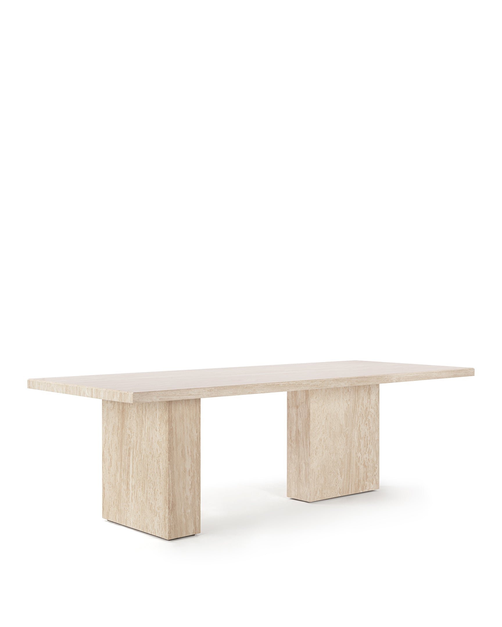 Enzo - Enzo Dining Table, Travertine, 98in | FINAL SALE