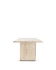 Enzo - Enzo Dining Table, Travertine, 98in | FINAL SALE