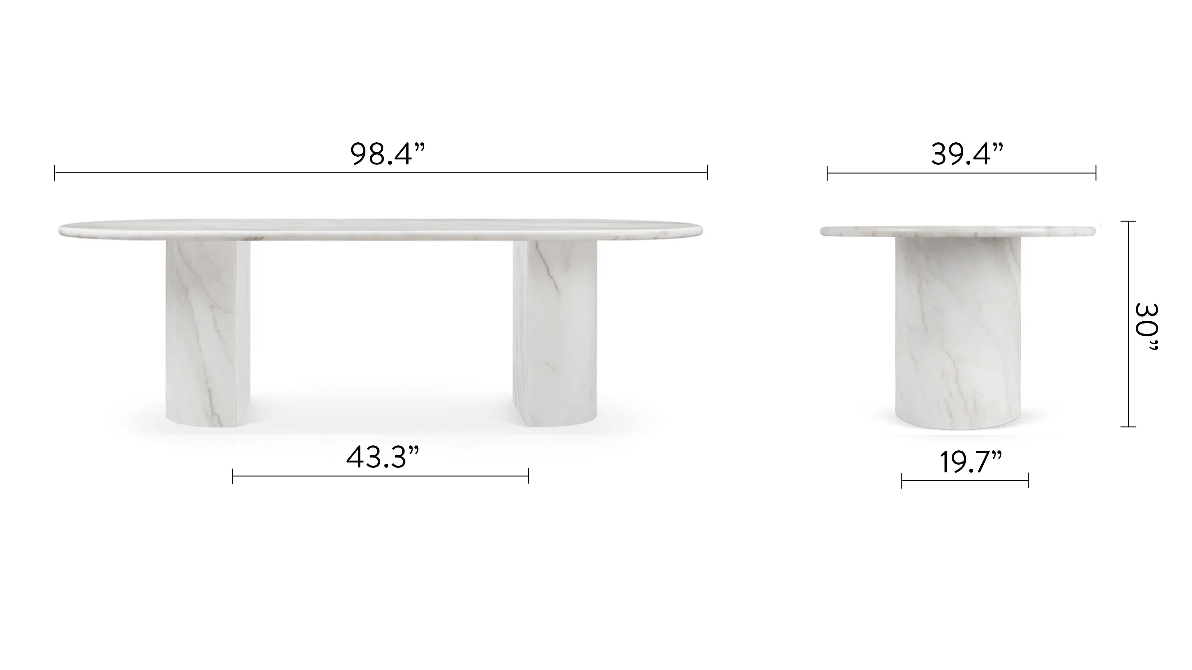Dante Dining Table, 98in | FINAL SALE