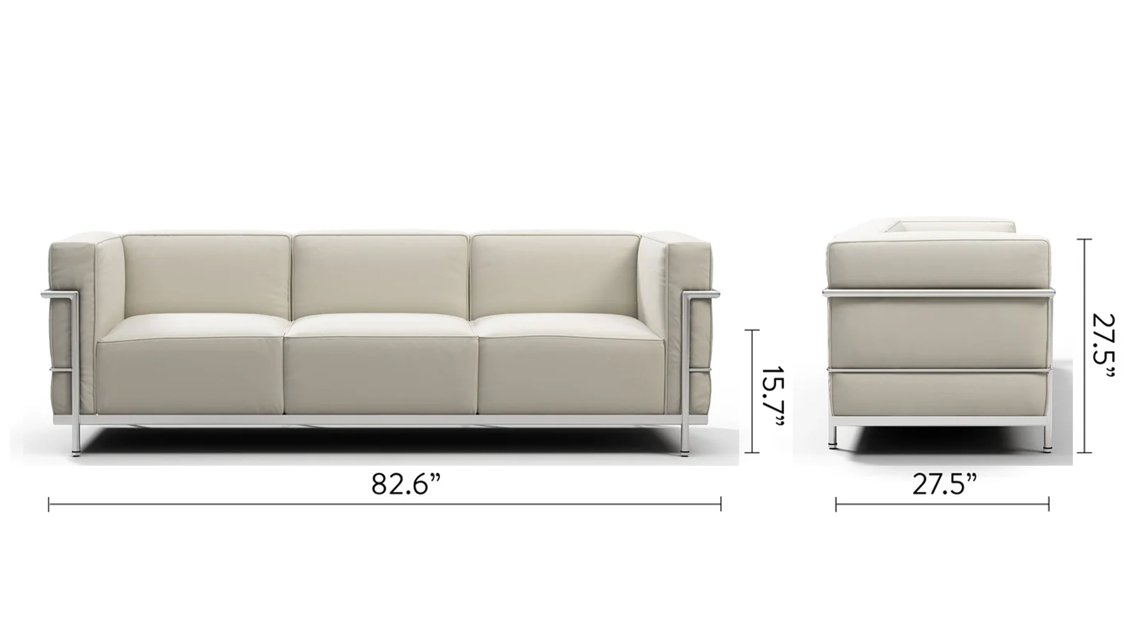 Corbusier Grand Modele Three Seater Sofa