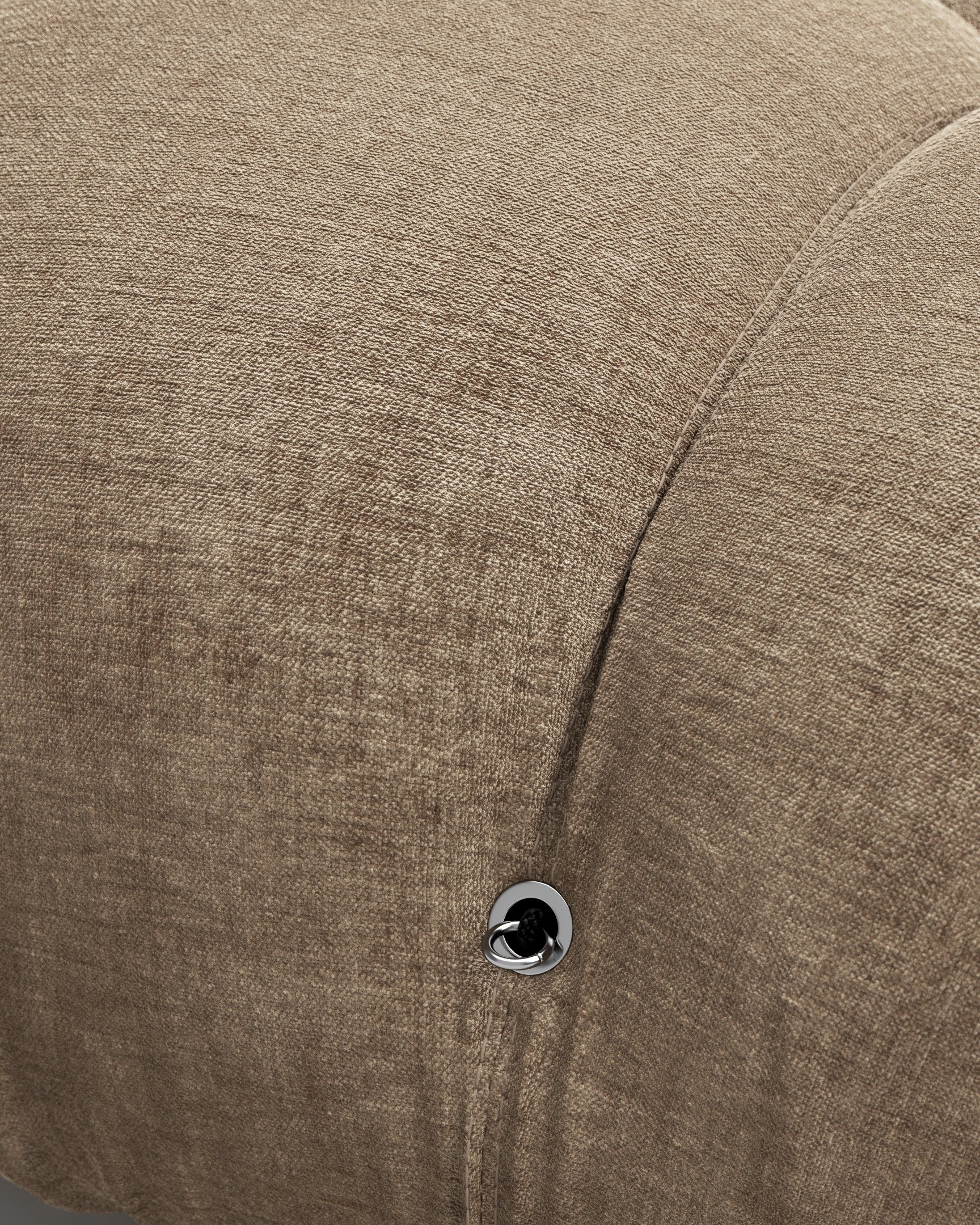 Bellini Sectional - Mario Bellini Open End Sofa, Left, Cappuccino Brown Chenille | FINAL SALE