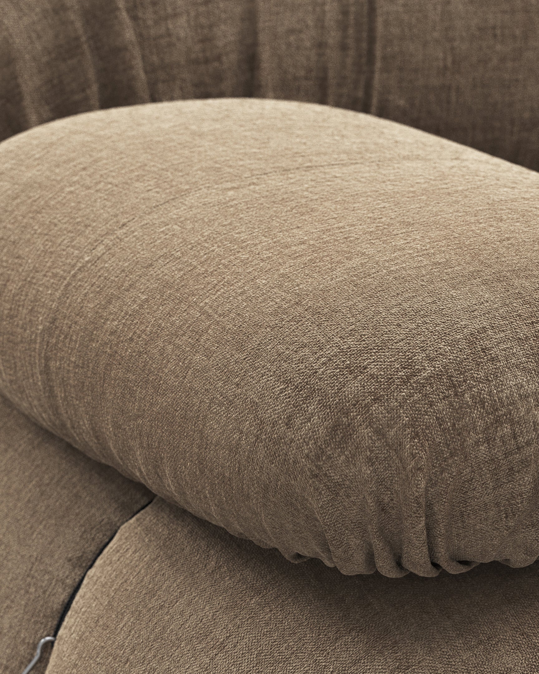 Bellini Sectional - Mario Bellini Open End Sofa, Left, Cappuccino Brown Chenille | FINAL SALE