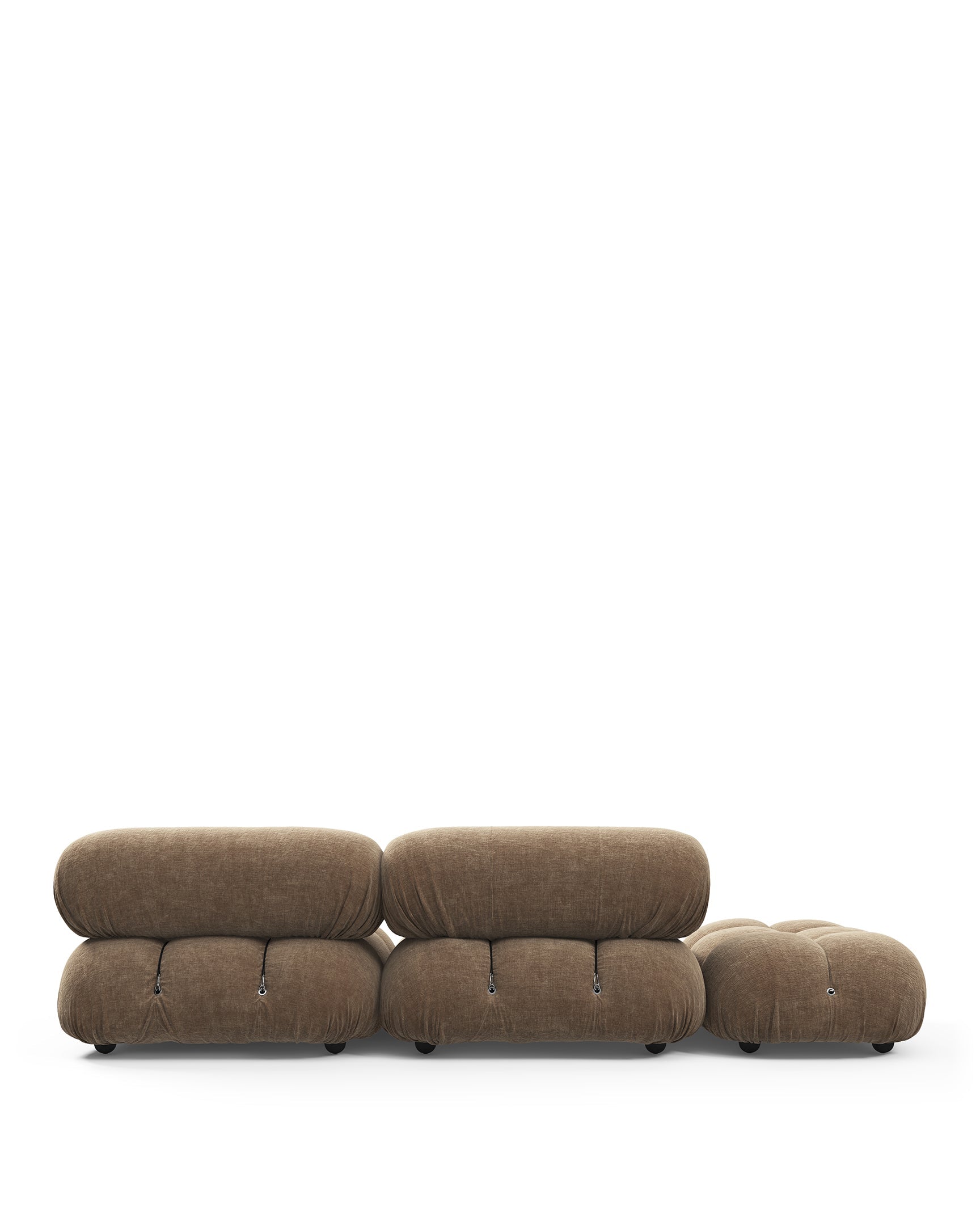 Bellini Sectional - Mario Bellini Open End Sofa, Left, Cappuccino Brown Chenille | FINAL SALE