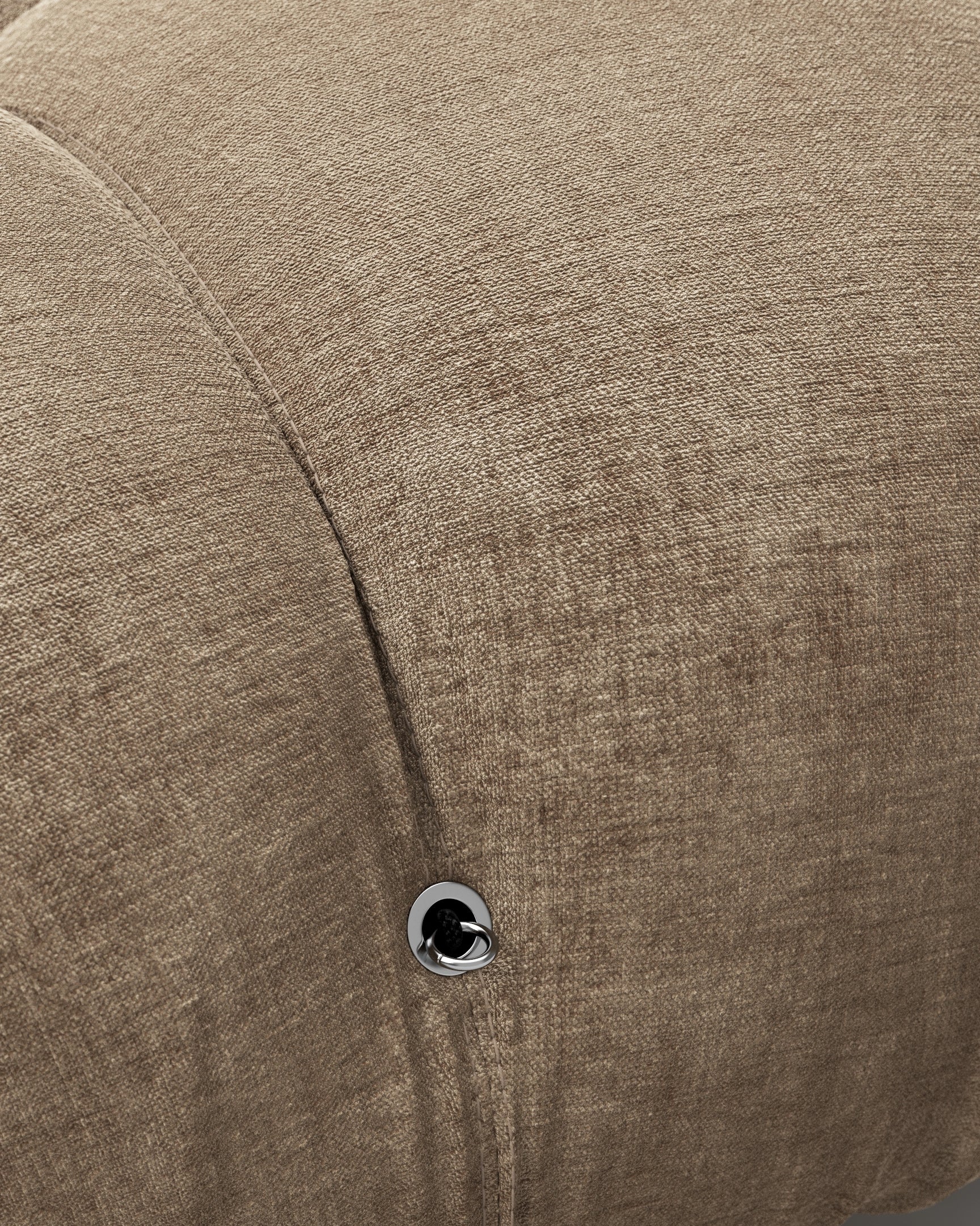 Bellini Sectional - Mario Bellini Open End Sofa, Right, Cappuccino Brown Chenille | FINAL SALE