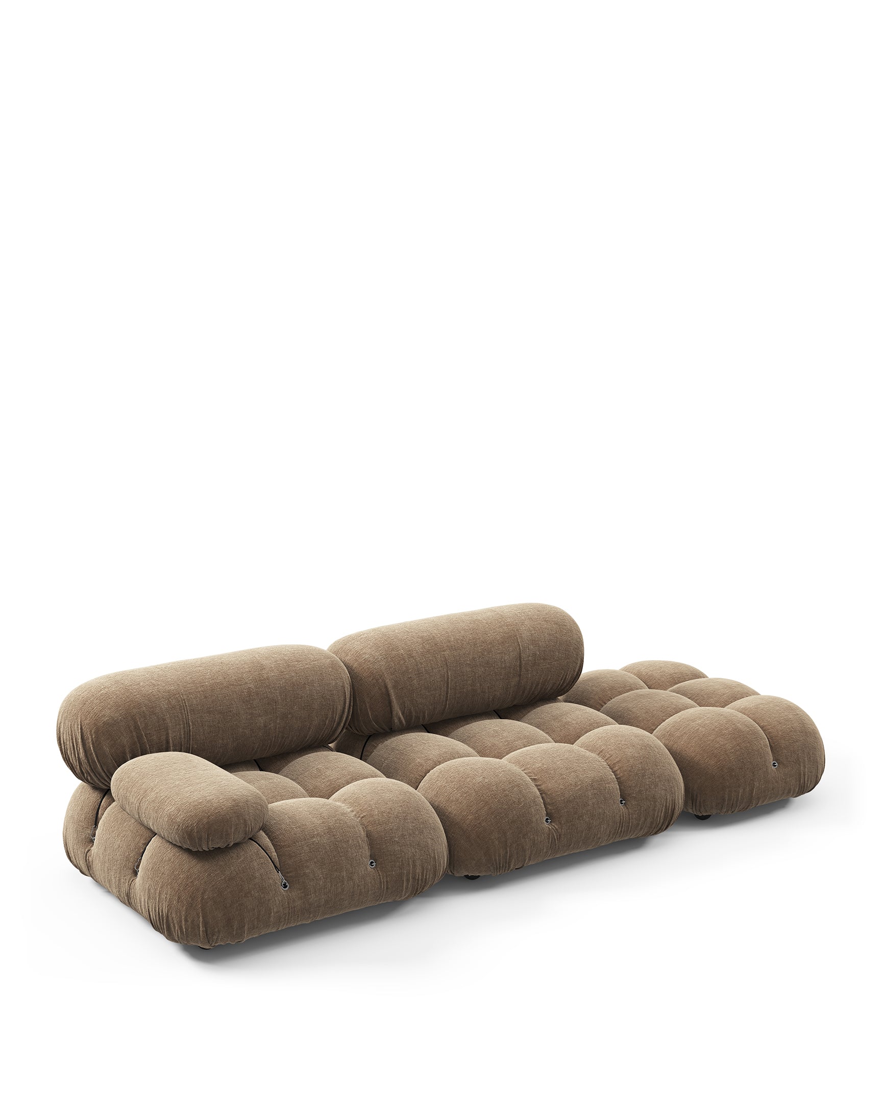 Bellini Sectional - Mario Bellini Open End Sofa, Right, Cappuccino Brown Chenille | FINAL SALE