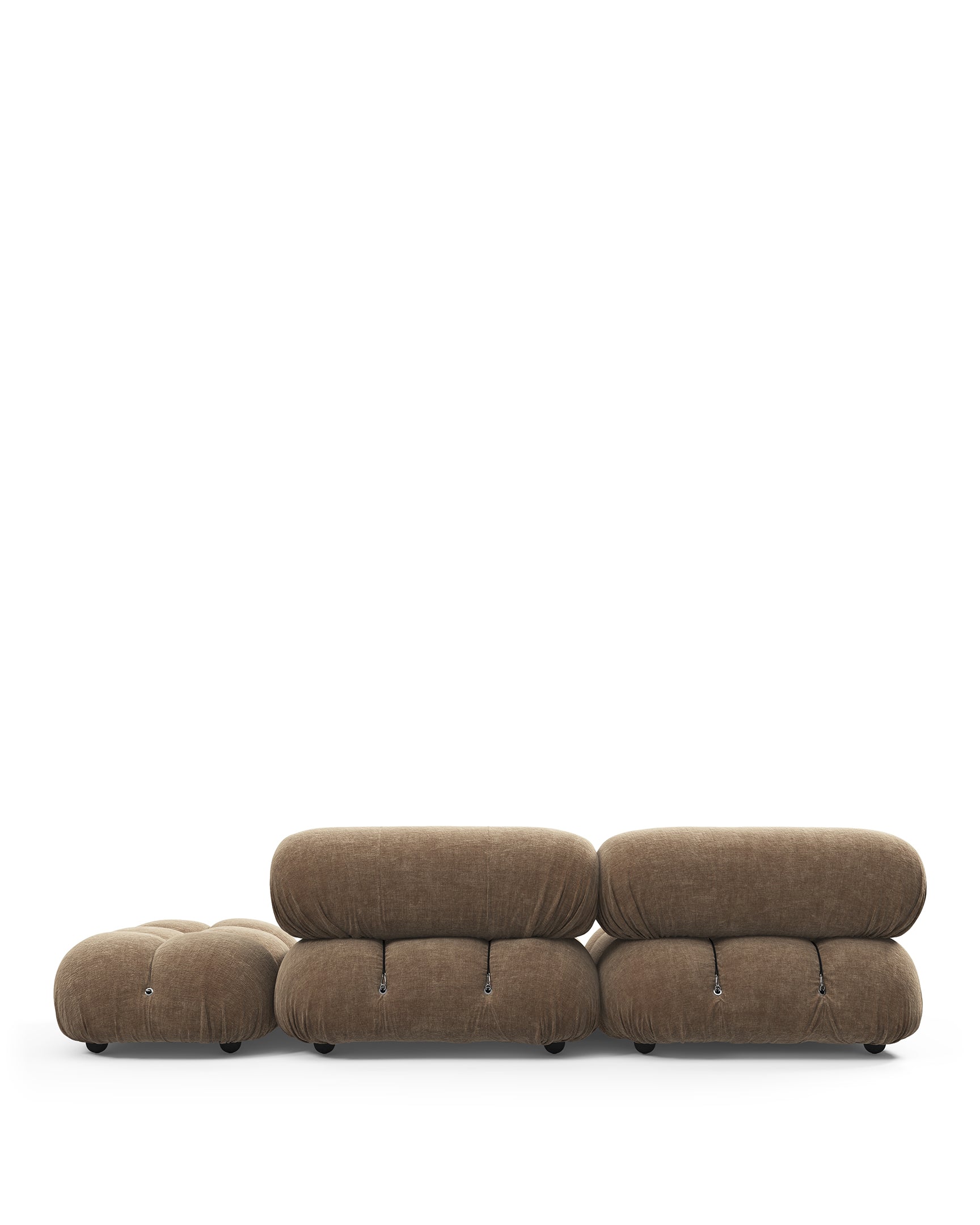 Bellini Sectional - Mario Bellini Open End Sofa, Right, Cappuccino Brown Chenille | FINAL SALE