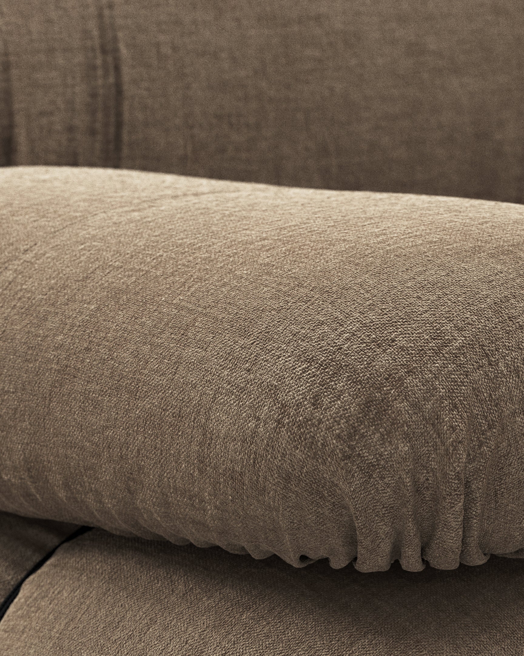Bellini Sectional - Mario Bellini Three Seater Sofa, Cappuccino Brown Chenille | FINAL SALE