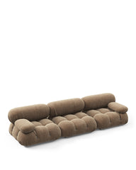 Bellini Sectional - Mario Bellini Three Seater Sofa, Cappuccino Brown Chenille | FINAL SALE