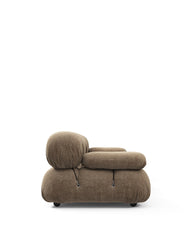 Bellini Sectional - Mario Bellini Three Seater Sofa, Cappuccino Brown Chenille | FINAL SALE