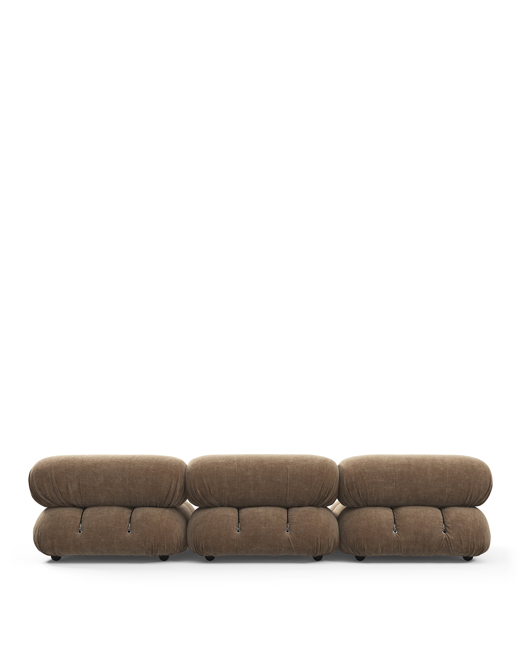 Bellini Sectional - Mario Bellini Three Seater Sofa, Cappuccino Brown Chenille | FINAL SALE