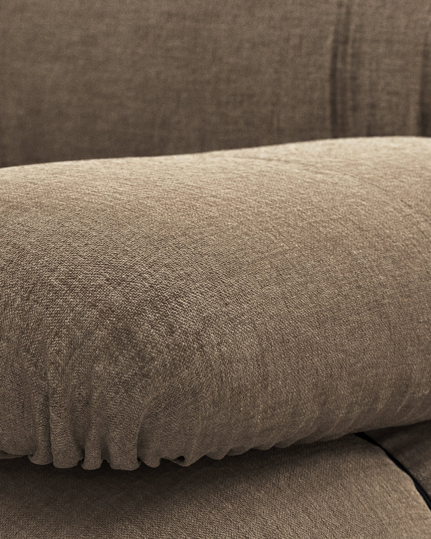Bellini Sectional - Mario Bellini Two Seater Sofa, Cappuccino Brown Chenille | FINAL SALE