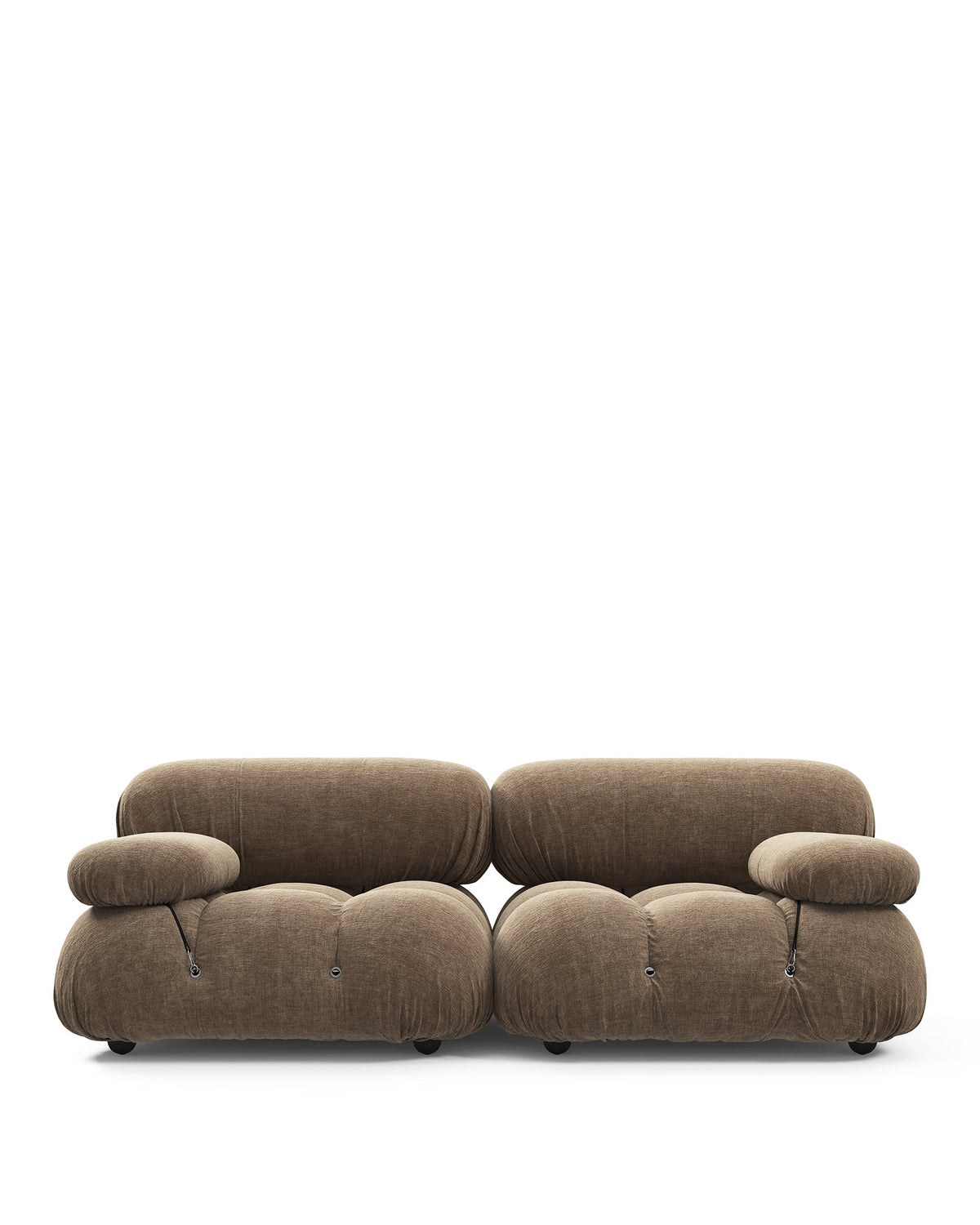 Bellini Sectional - Mario Bellini Two Seater Sofa, Cappuccino Brown Chenille | FINAL SALE