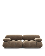 Bellini Sectional - Mario Bellini Two Seater Sofa, Cappuccino Brown Chenille | FINAL SALE