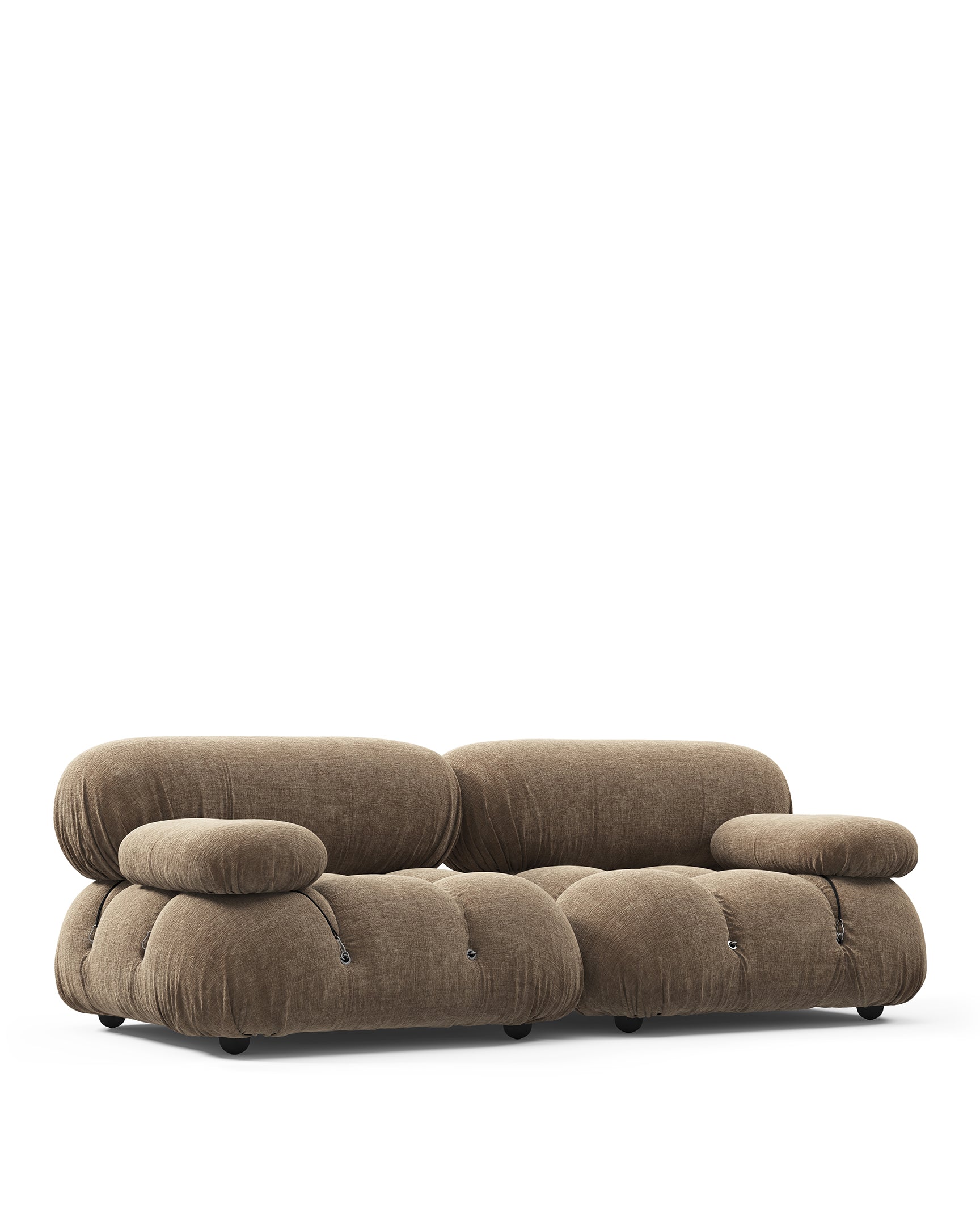 Bellini Sectional - Mario Bellini Two Seater Sofa, Cappuccino Brown Chenille | FINAL SALE