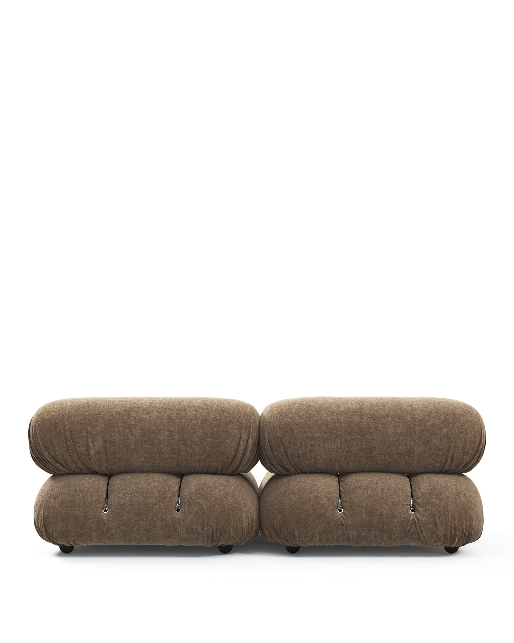 Bellini Sectional - Mario Bellini Two Seater Sofa, Cappuccino Brown Chenille | FINAL SALE