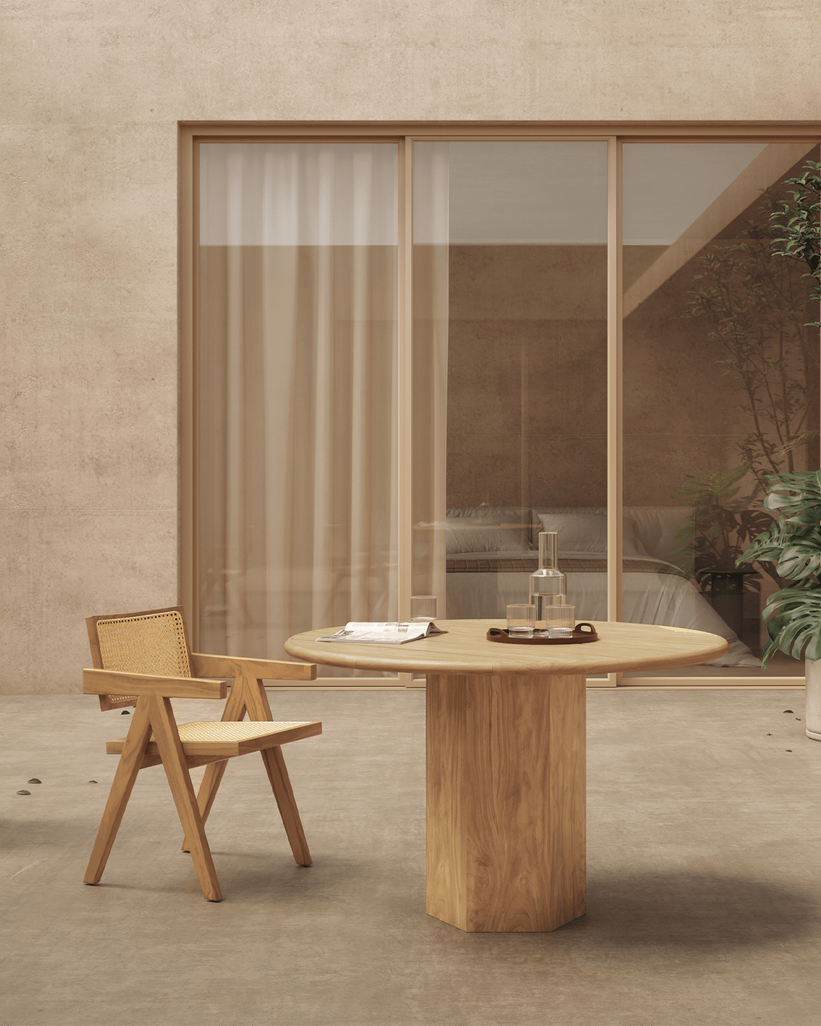 Lotus Outdoor Dining Table, 47in | FINAL SALE