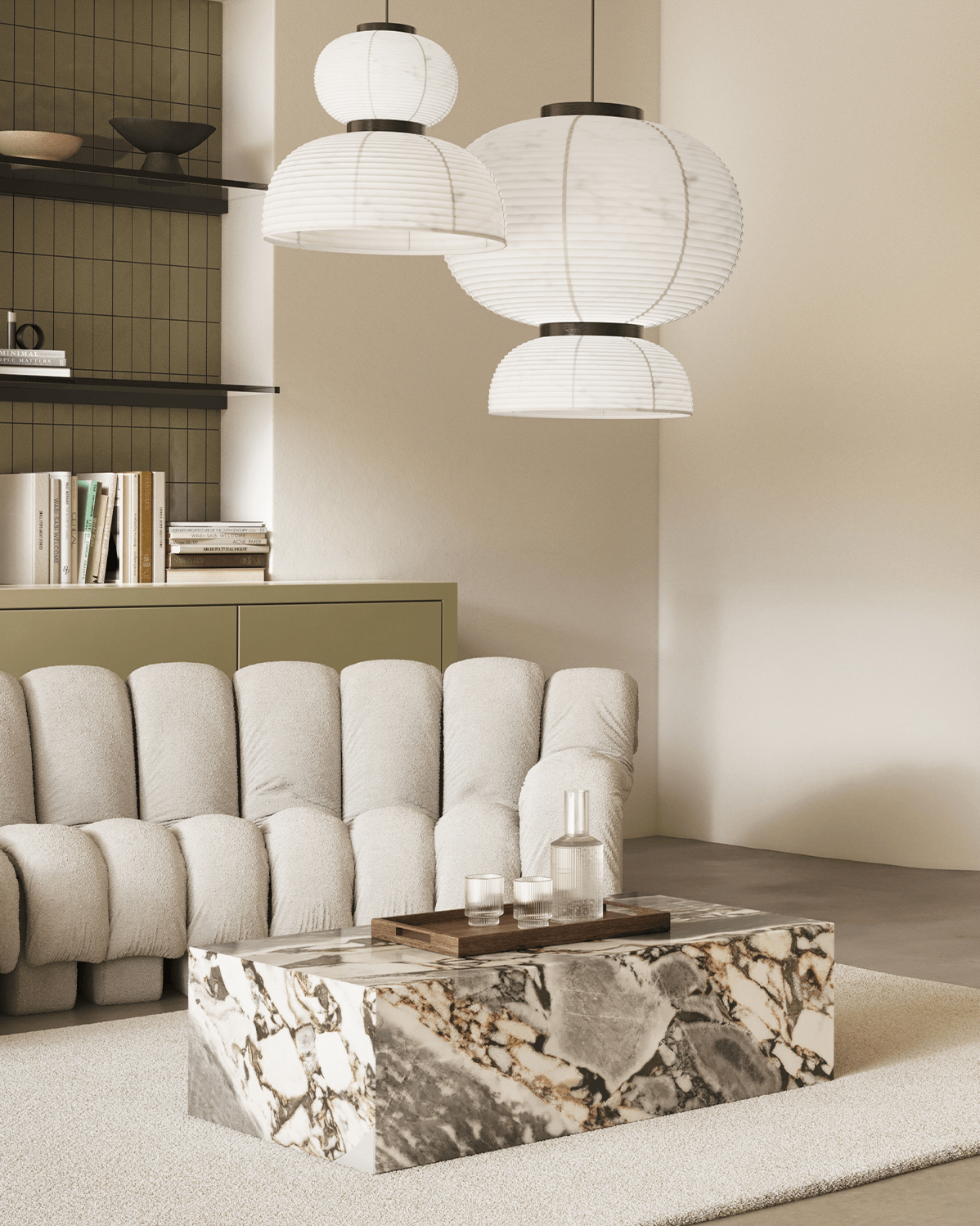 Akio Sphere Paper Pendant Light | FINAL SALE